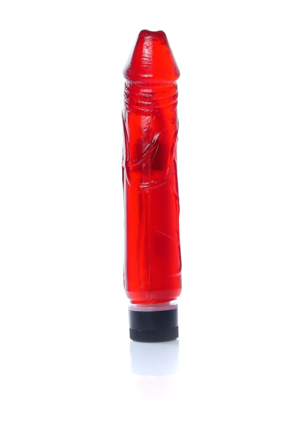 Bossoftoys - 67-00075 - Real Skin - Realistic vibrator - Juicy jelly Red - 22 m- Dia 4 cm - Multispeed