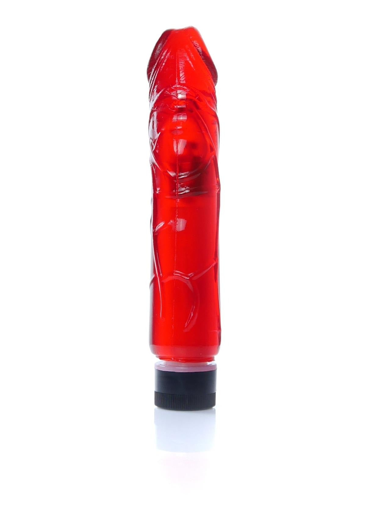 Bossoftoys - 67-00075 - Real Skin - Realistic vibrator - Juicy jelly Red - 22 m- Dia 4 cm - Multispeed