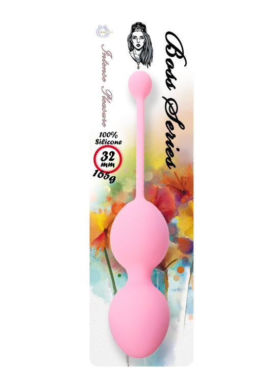 Bossoftoys - 75-00011 - Silicone Kegel Balls - length 16,5 cm - width  32mm  - 165g - Pink - strong blister