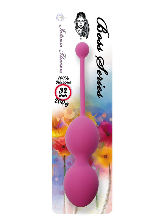 Bossoftoys - 75-00013 - Silicone Kegel Balls - length 16,5 cm - width  32mm  - 200g - DarkPink - strong blister