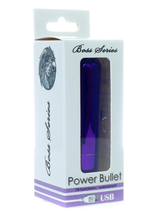 Bossoftoys Rechargeable 9 CM Bullet Purple - 10 Speed - 78-00006 - attractive Colour box