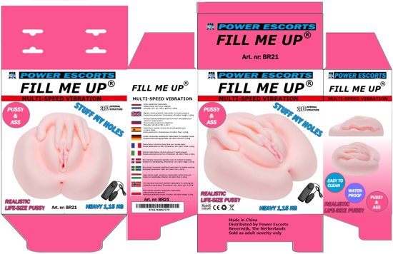 Power Escorts - BR21 - Fill Me Up Vibrating Masturbator - 1,1 KG -