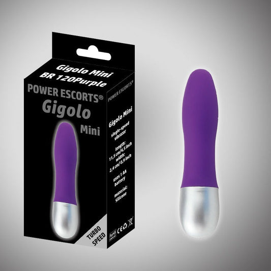 Power Escorts Gigolo Mini Vibrator - Purple - BR120