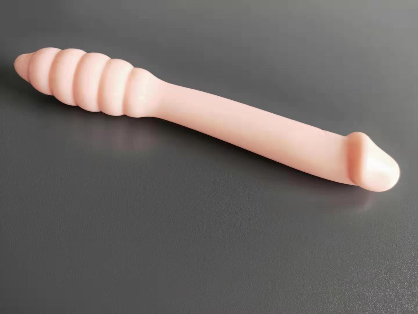 Power Escorts - BR140 - Rocket Dong - Double Dildo - Extreme Flexible - Ideal For Starters - 20,4 × 3 CM - Flesh