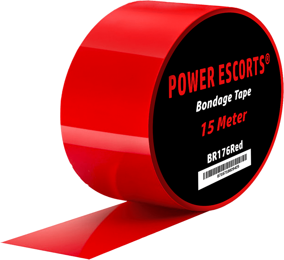 Power Escorts - BR176 - Bondage Tape - Kinky Fetish - 15 Meter - Red