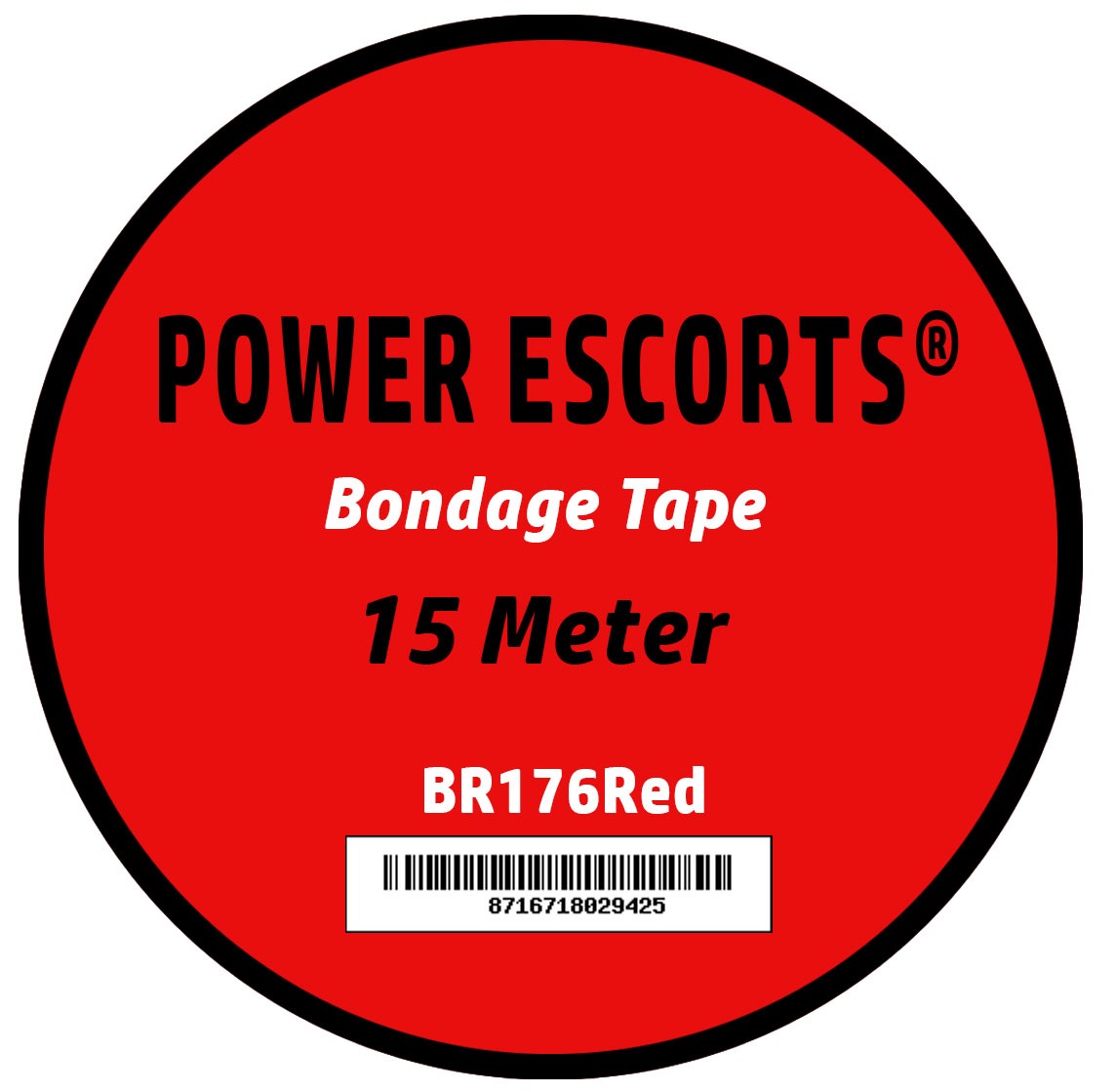 Power Escorts - BR176 - Bondage Tape - Kinky Fetish - 15 Meter - Red