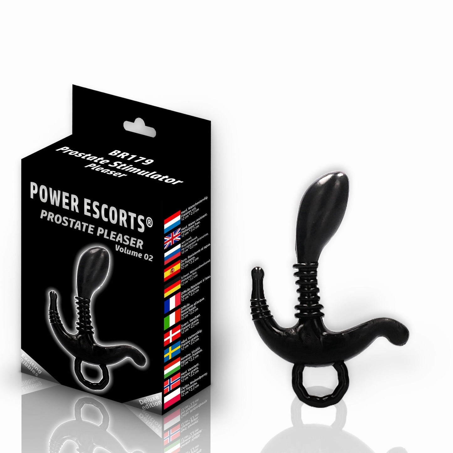 Power Escorts - BR179 - Prostate Pleaser 02 - Prostate Plug - 12,5 × 2,5 CM - Black