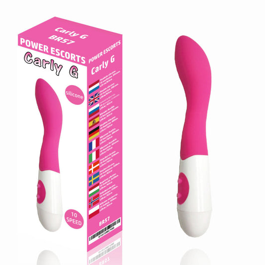 Power Escorts Carly G Pink G Spot Vibrator - 10-Speed - BR57