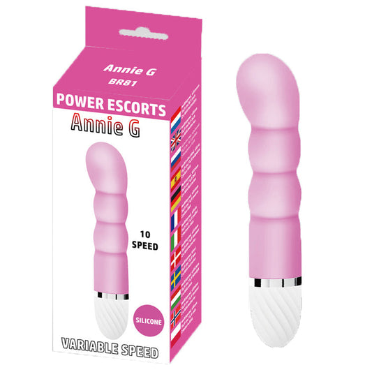 Power Escorts Annie G Pink G Spot Vibrator - 10-Speed - BR81