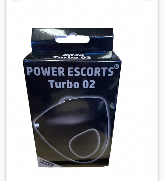 Power Escorts Turbo 02 Vibrating Cockring - BR50 - Black