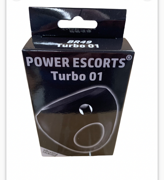 Power Escorts Turbo 01 Vibrating Cockring - BR49 - Black