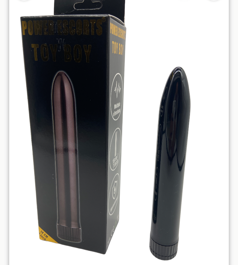 Power Escorts Toy Boy Classic Vibrator - 18 CM - Black