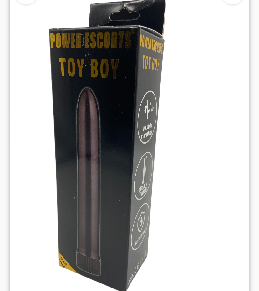 Power Escorts Toy Boy Classic Vibrator - 18 CM - Black