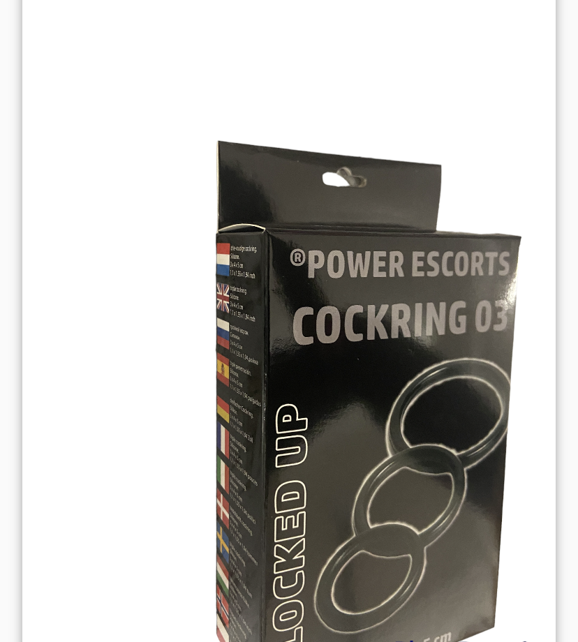 Power Escorts Cockring 03 - 3-Pack Silicone Penis Rings - Black - BR65