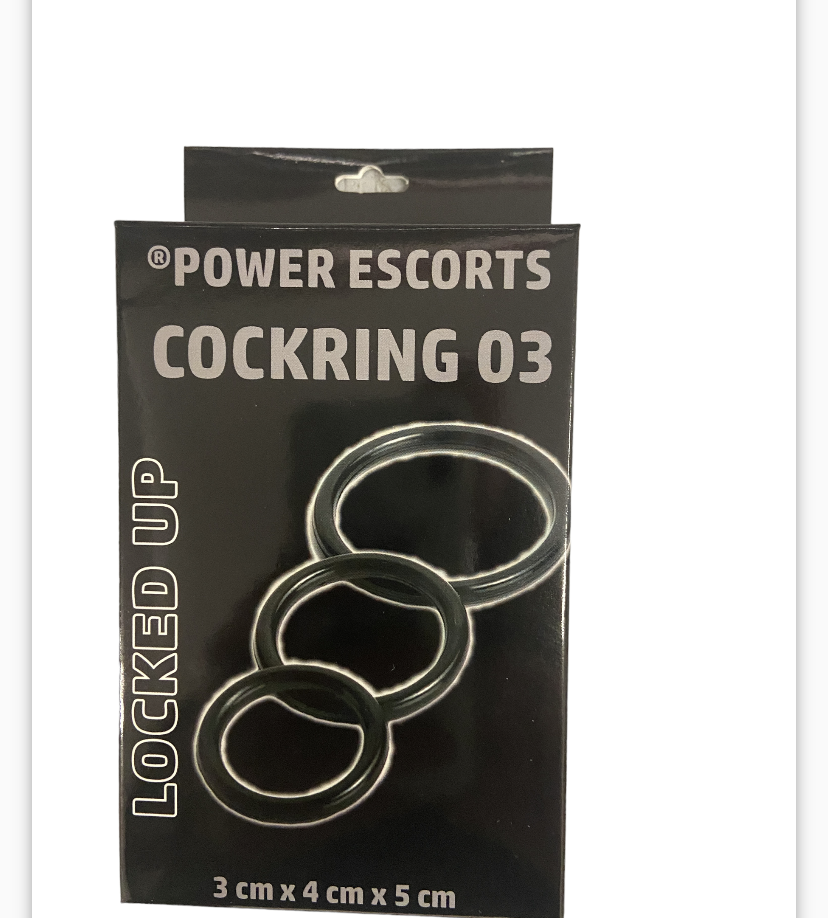 Power Escorts Cockring 03 - 3-Pack Silicone Penis Rings - Black - BR65