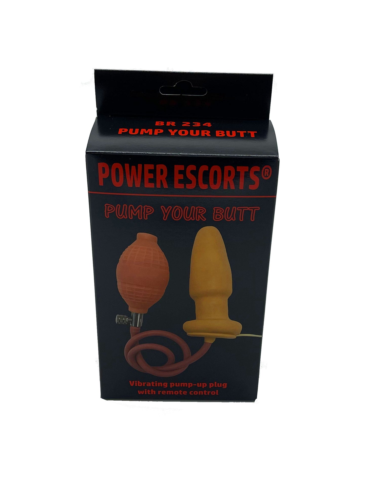 Power Escorts - BR234 - Pump Your Butt - Vibrating Anal Plug - Flesh - Colour Box