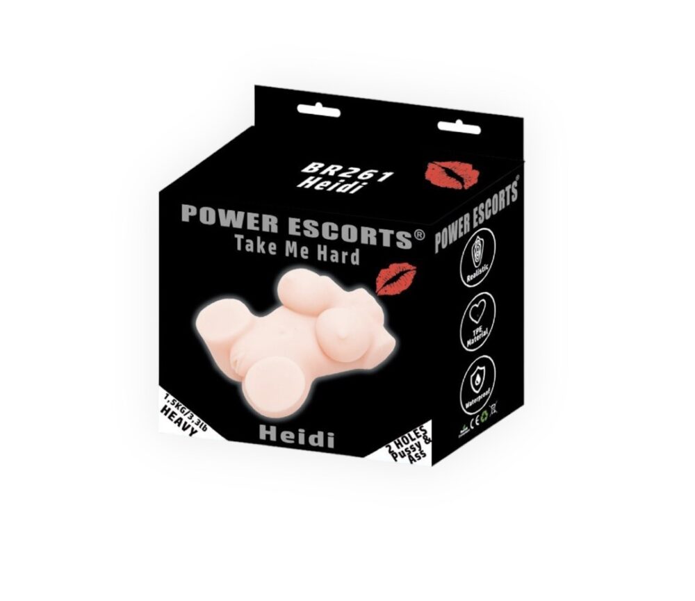 Power Escorts - BR261 - Take me Hard Heidi - Mini Love Doll - Masturbator - 1,55 KG - Flesh