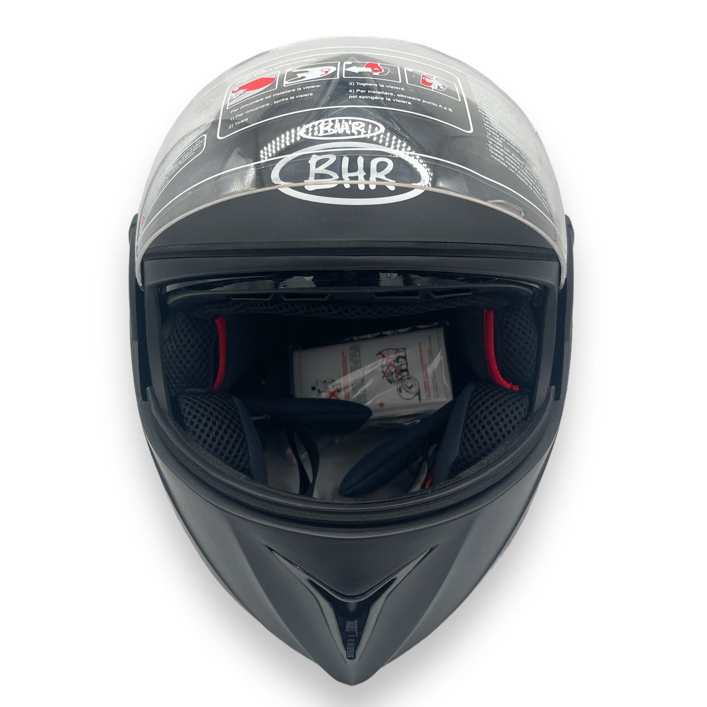 BHR Zwarte Motor Helm Medium