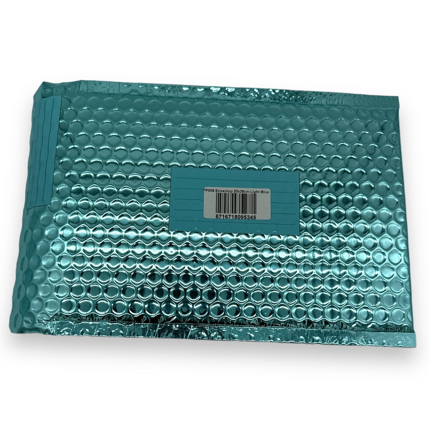 Bubbeltjesplastic Enveloppen Metallic 20X26cm Light Blue 1 Stuk
