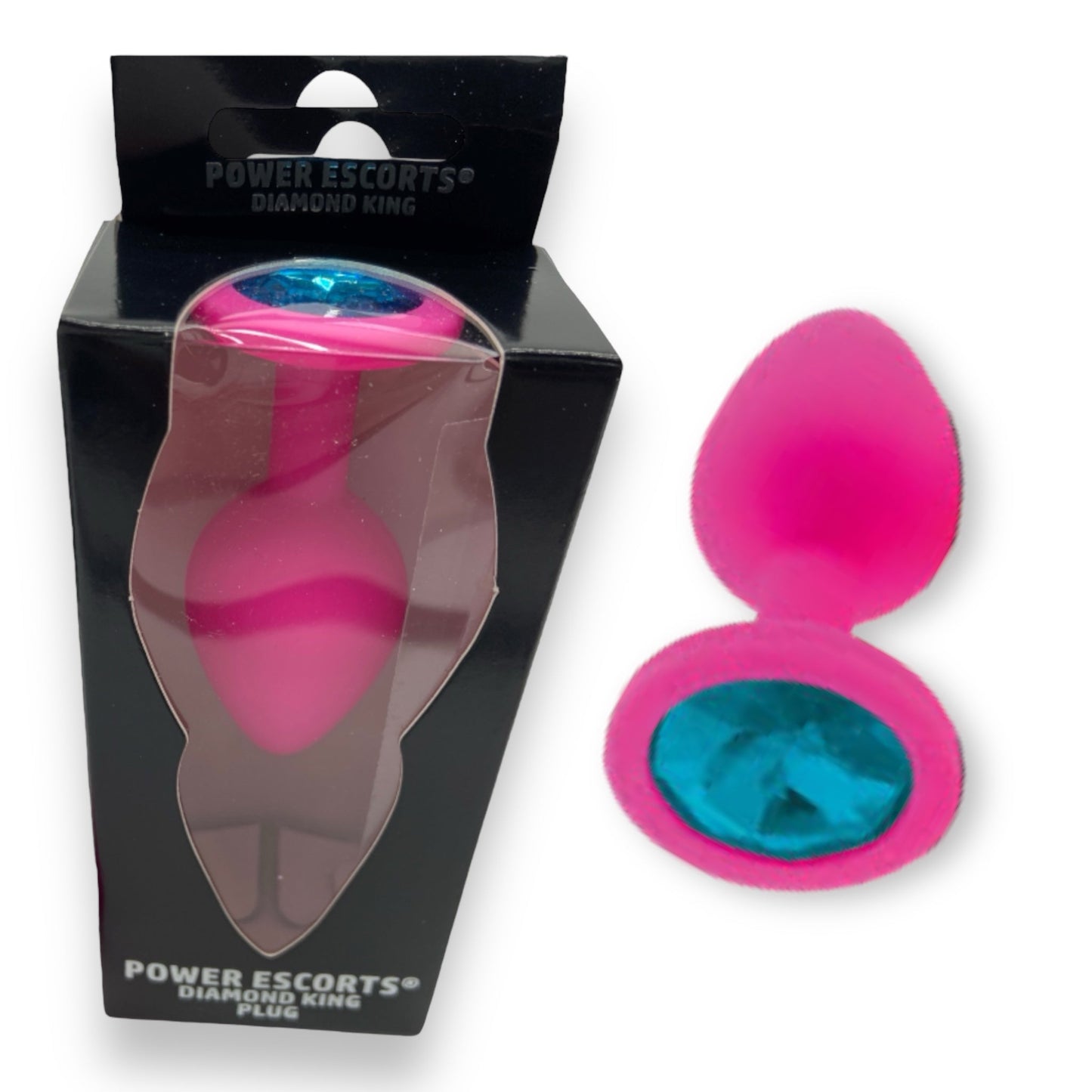 Power Escorts - BR133 - Diamond King - Silicone Butt Plug - Pink - 6 Colours - 3 Sizes