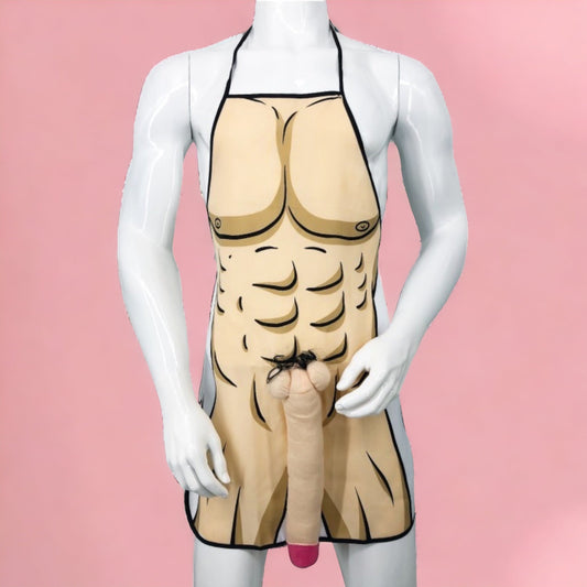 Grappig Keuken Schort met Mega Penis/Piemel - Een Onvergetelijke Kookervaring!