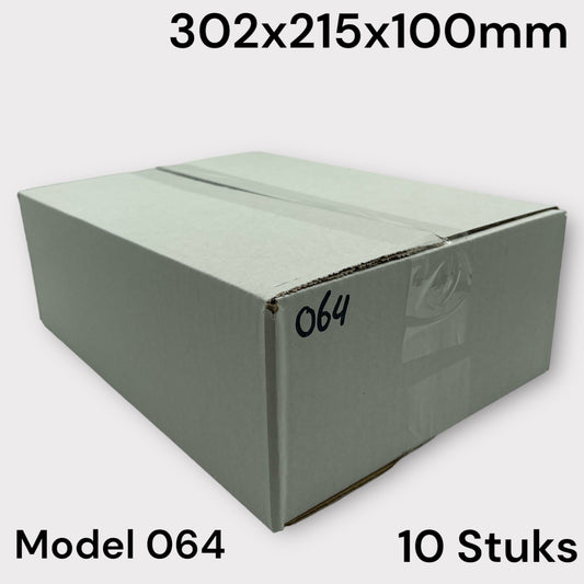 Verzend Doos Wit Model 064 302x215x100mm 10 Stuks