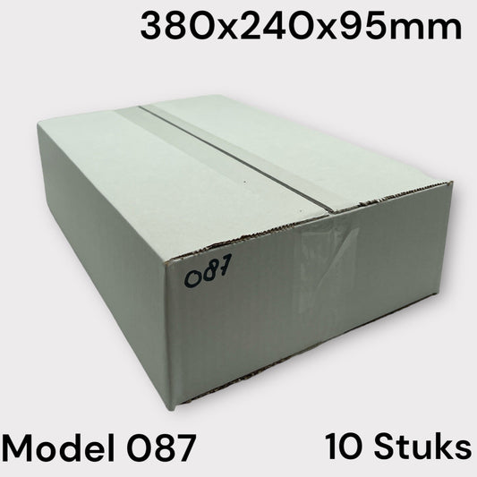 Verzend Doos Wit Model 087 380x240x95mm 10 Stuks