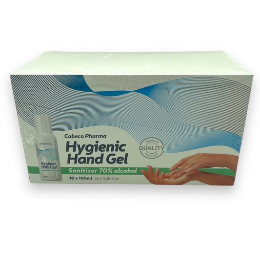 Cobeco Hygienic Hand Gel 18 X 100 Ml  - 70 % Alcohol - In Display Box