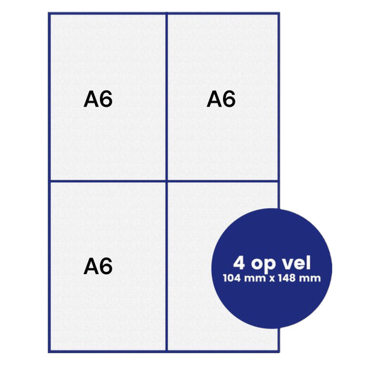 Zelfklevende Etiketten Perfect voor het printen van verzend labels A4 105x74mm 400 etiketten