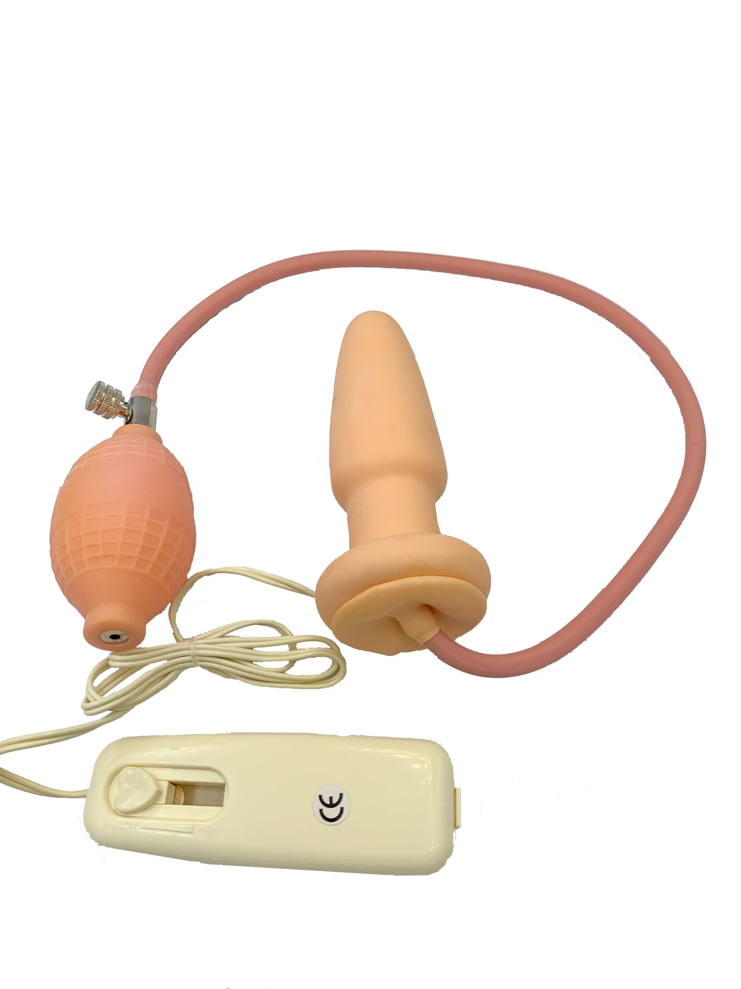 Power Escorts - BR234 - Pump Your Butt - Vibrating Anal Plug - Flesh - Colour Box