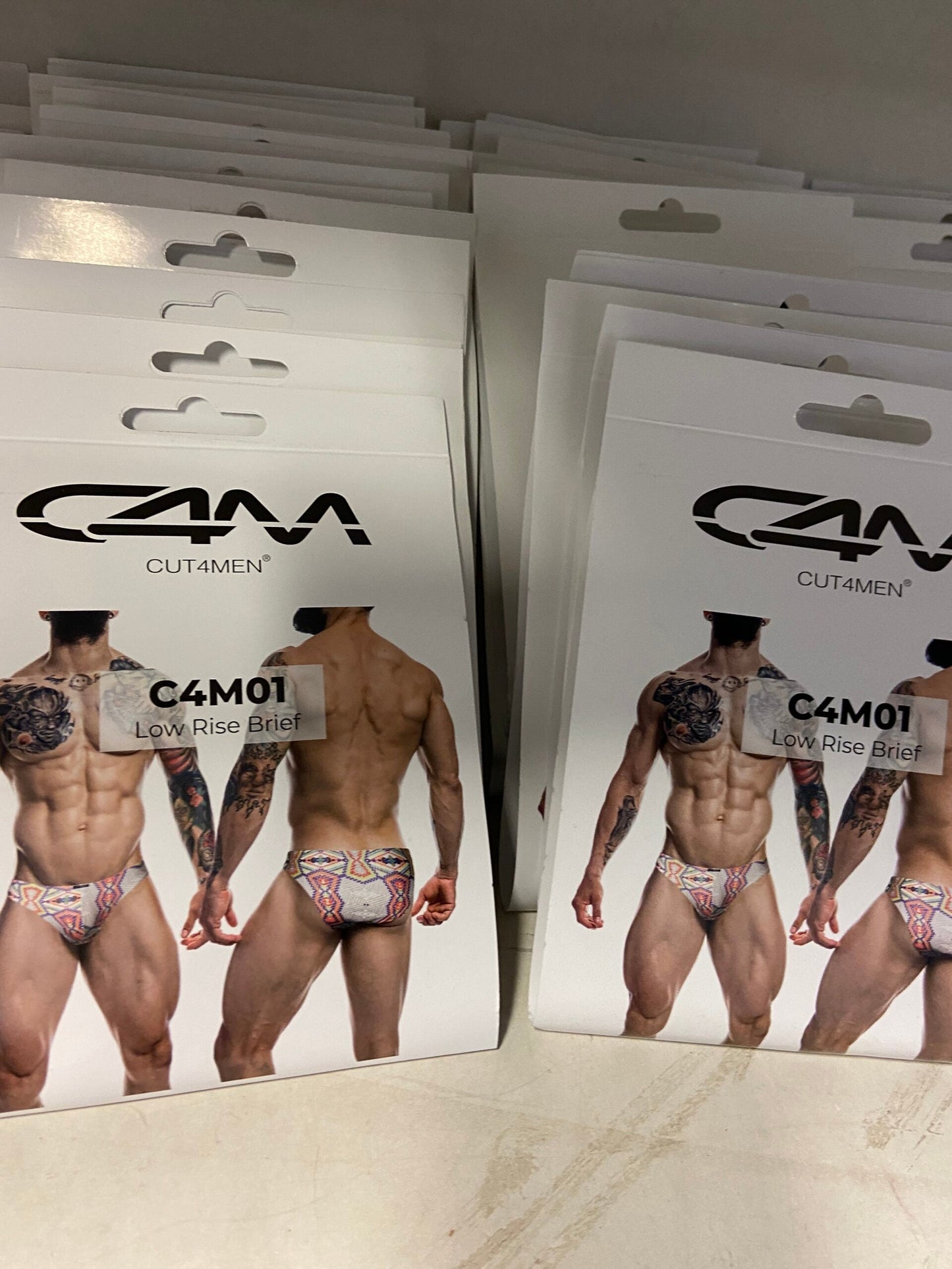 CUT4MEN - C4M01 - Low Rise Bikini Brief Men Underwear - 12 Pieces - 3 Colour - 4 Sizes - 1 Piece