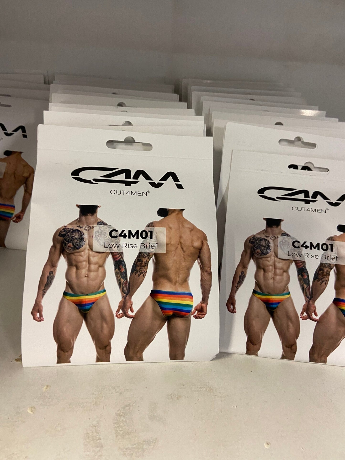 CUT4MEN - C4M12 - Briefkini Men Underwear - Rainbow - 4 Sizes - 1 Piece