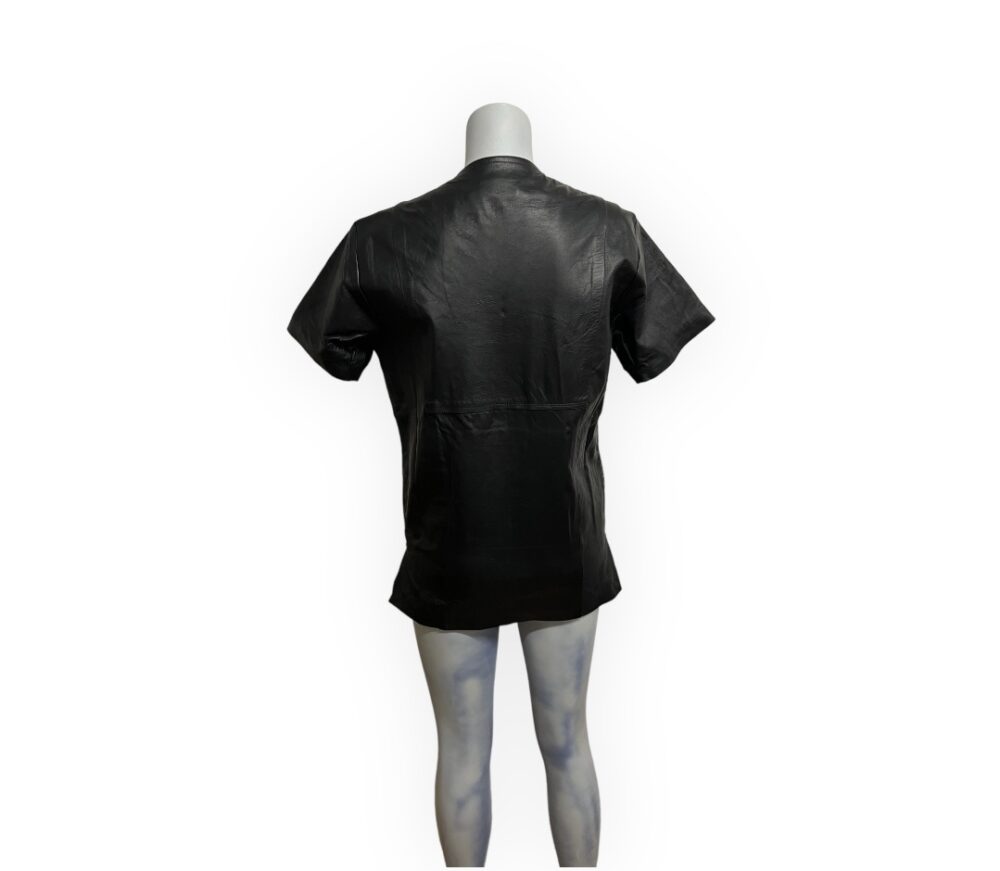 Fashion World - leather shirt with strings -  Size XL - LL146