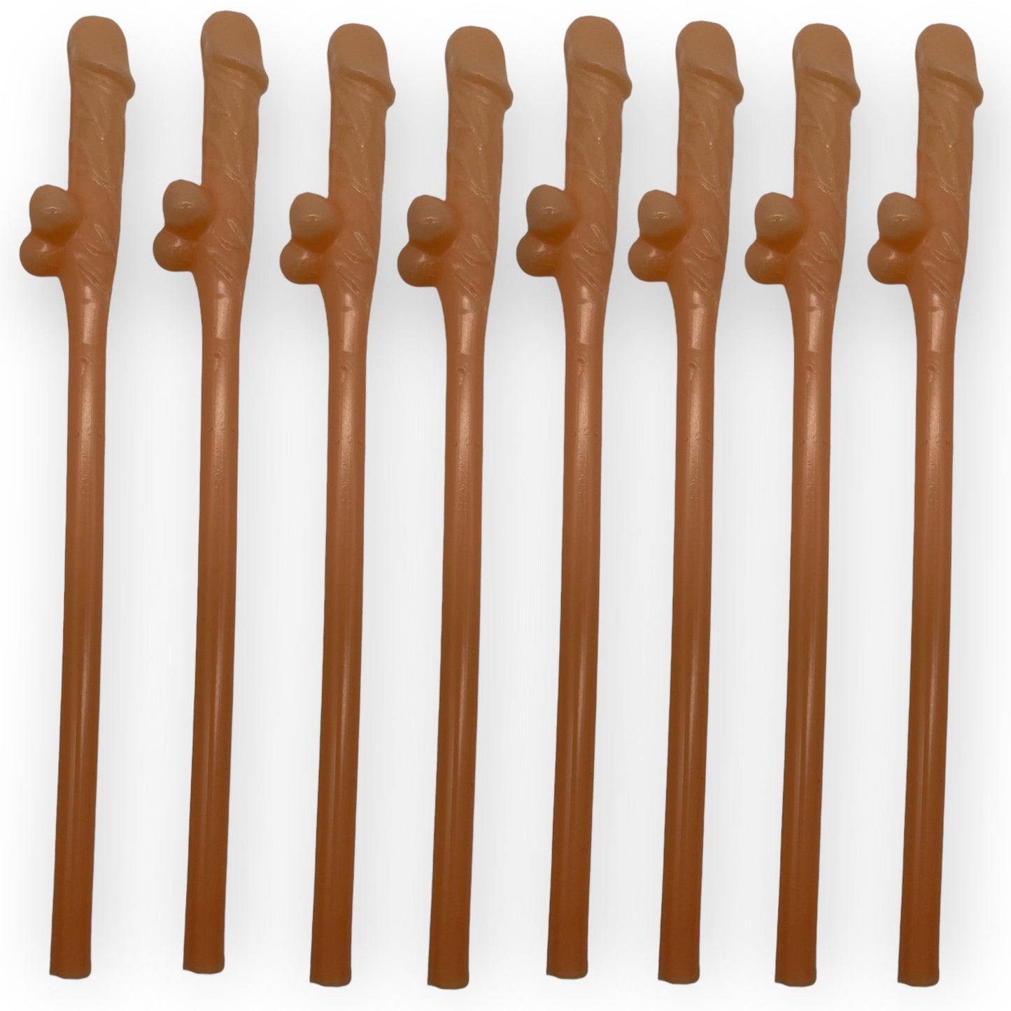 Plezierige Piemel Rietjes - Set van 10 Stuks in Beige - Kinky Pleasure