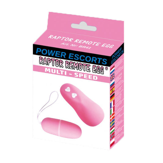 Power Escorts Raptor Remote Egg Vibrerend Ei - Roze