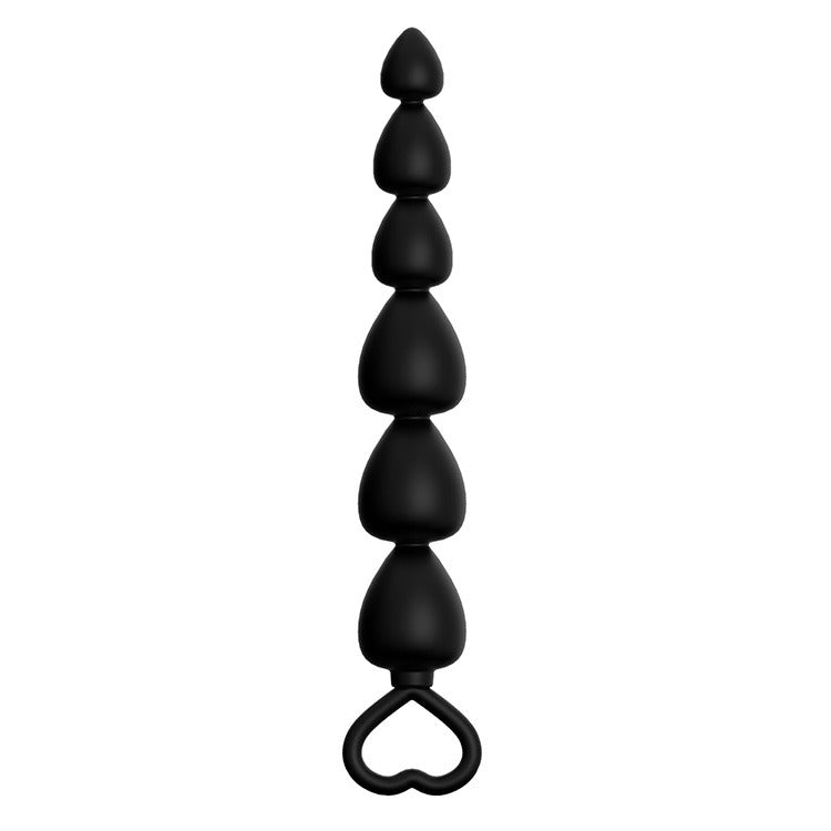 Power Escorts - BR188 - Anal Beads Runner - Black Silicone - Xtra Long size - 18,5 cm - attractive Colour box