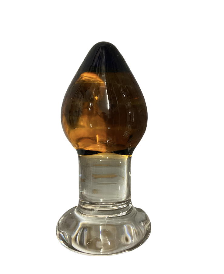 Glas Wands Glas Plug - Helder met Geel