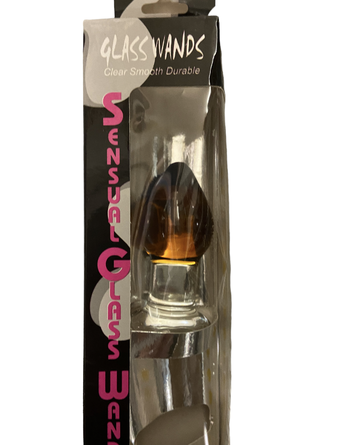 Glas Wands Glas Plug - Helder met Geel