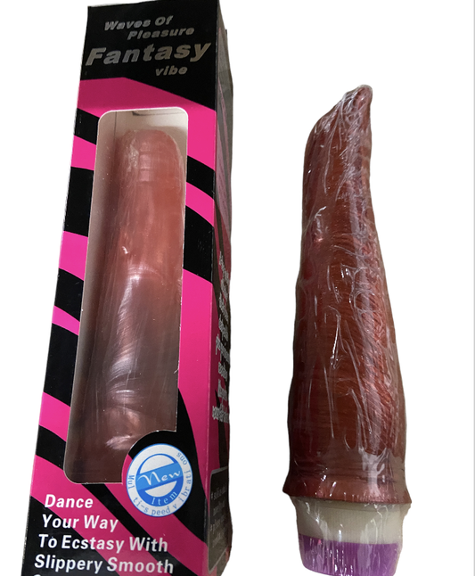 Fantasy Vibe Bordeaux Dolphin Vibrator - 16 cm