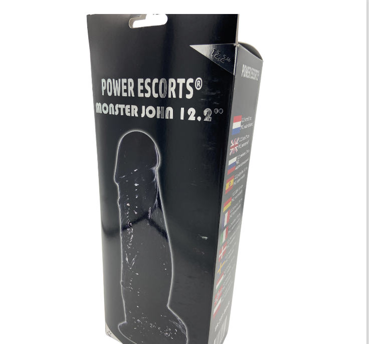 Power Escorts Monster John 12,2'' Mega Realistic Dildo 31 CM - BR231 Black