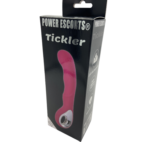 Power Escorts Tickler Pink Silicone GSpot Vibrator - Rechargeable - BR214pink