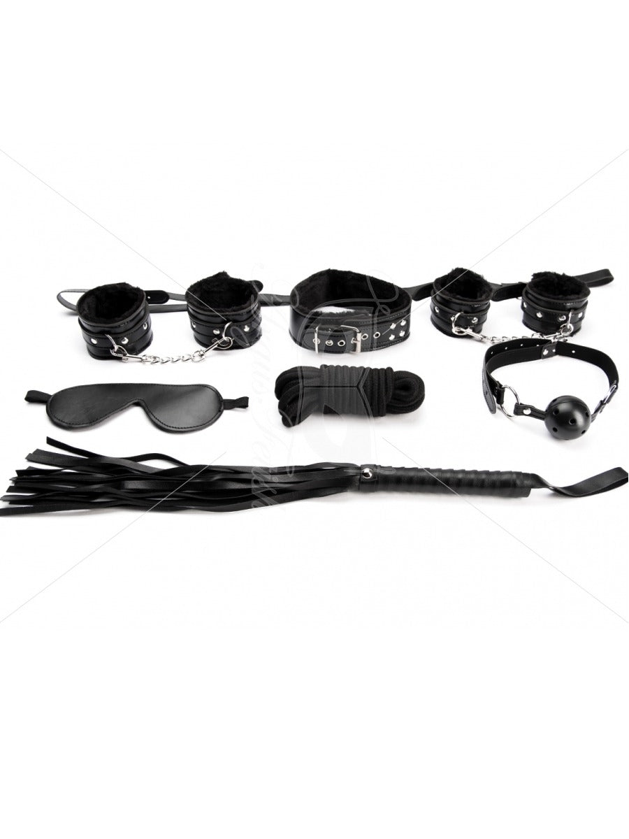 Argus Zwarte Bondage Set - 7 stuks - AF 001038