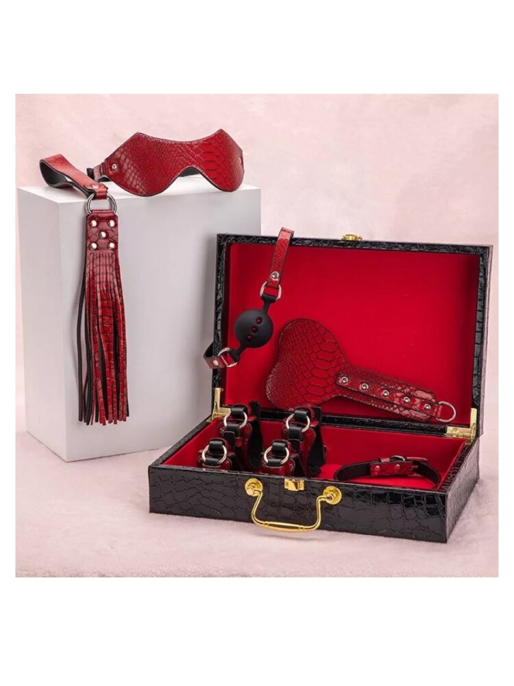 Argus High-End Luxe Sterke Bordeaux Bondage Set - Laat je Verlangens los in Stijl - 7-Delig