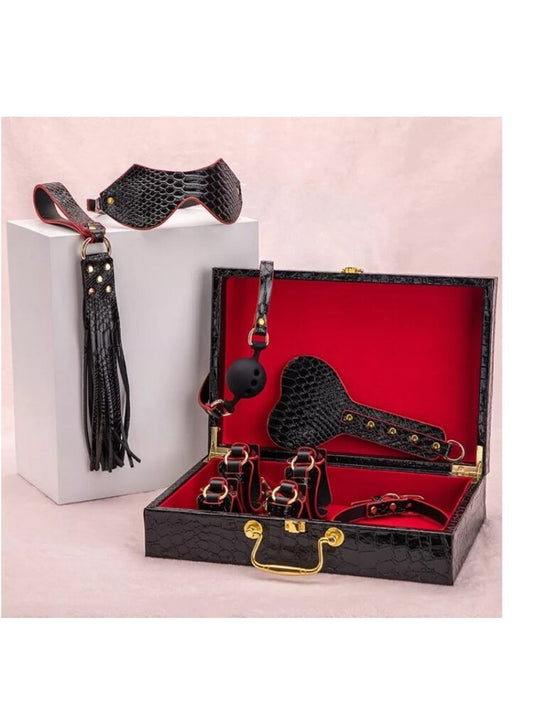 Argus High-End Luxe Sterke Zwarte Bondage Set - Laat je Verlangens los in Stijl - 7-Delig