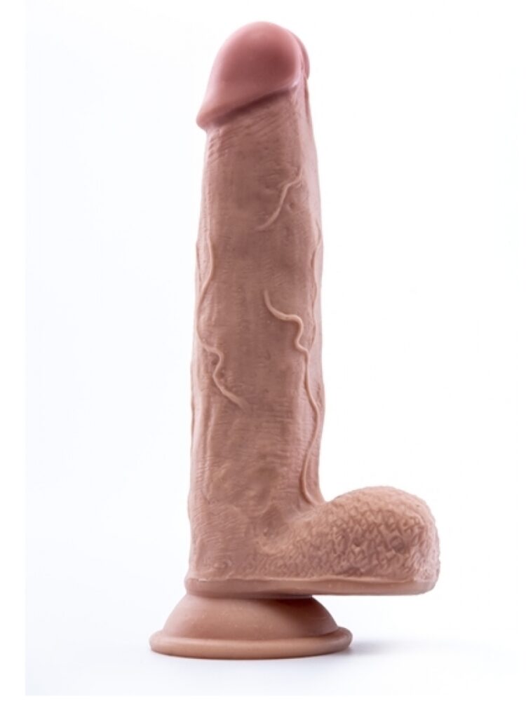 Argus Mr. Soft Pleasure 4 Dubbellaagse Realistische Dildo met Ballen en Zuignap - 22,5 cm - Dia 4,7 cm AT1063