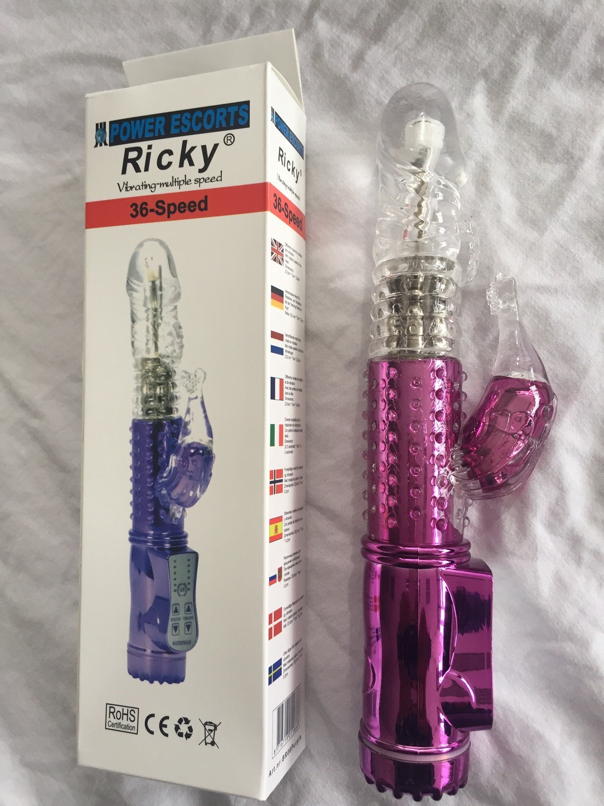 Power Escorts - BR06 - Ricky - G Spot Vibrator - Rabbit Vibrator - Purple