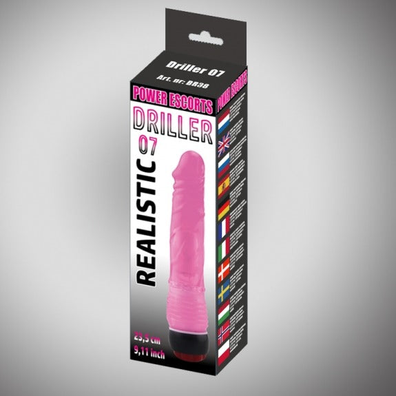 Power Escorts Driller 07 Roze Realistische Vibrator - BR38