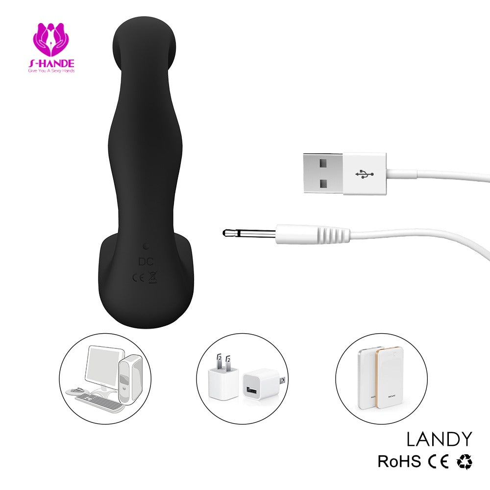 Power Escorts Rechargeable Prostate Stimulator with Remote Control - Black - BR177