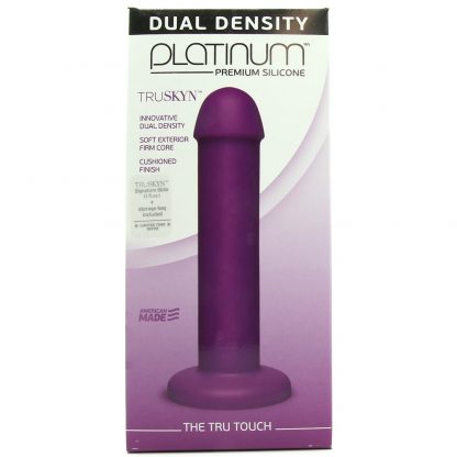 Doc Johnson Dual Density Platinum  Dildo - The True Touch - Purple - Truskyn Silicone - 7,5 inch insertable