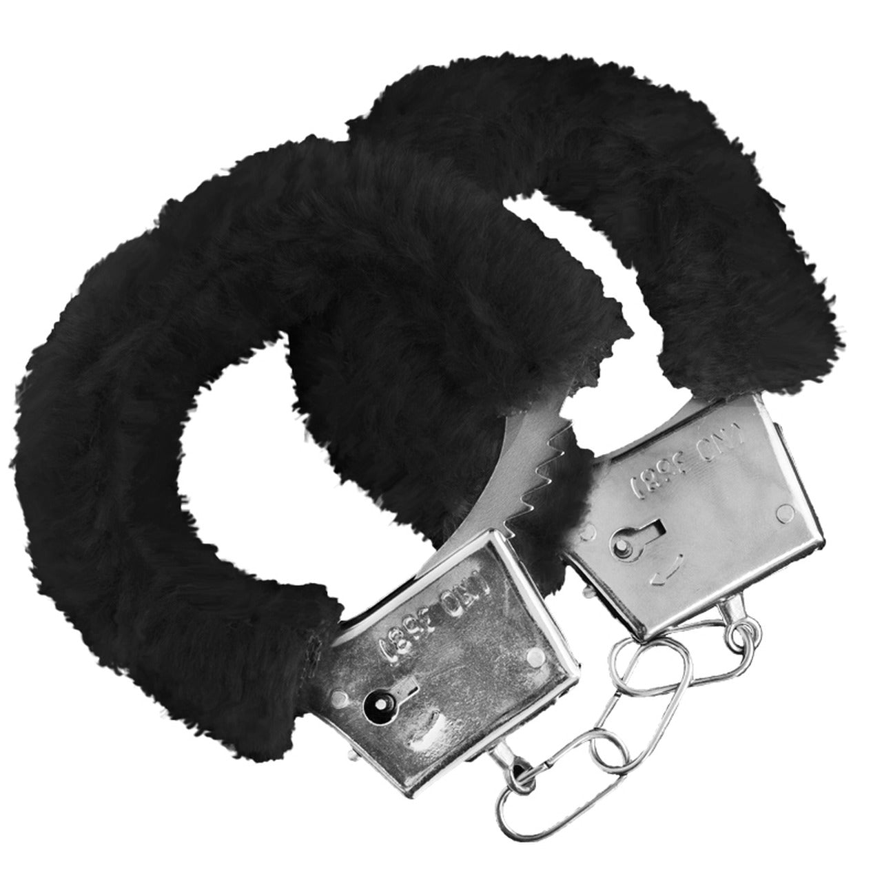 Power Escorts Furry Hand cuffs Black - Love Cuffs Bondage - Colour box - BR206